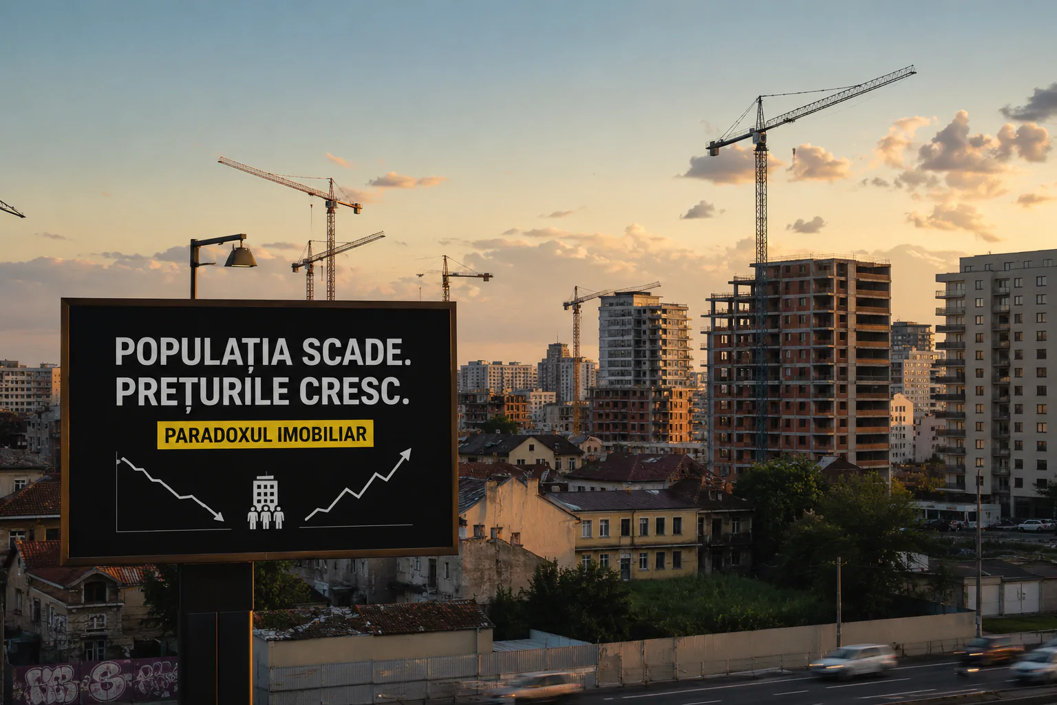 Paradoxul pieței imobiliare: populația scade, prețurile cresc